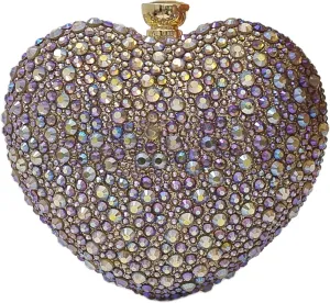 Cute Heart Shape Clutch Purse Mini Love Heart Rhinestone Wedding Handbag Party Women Purse