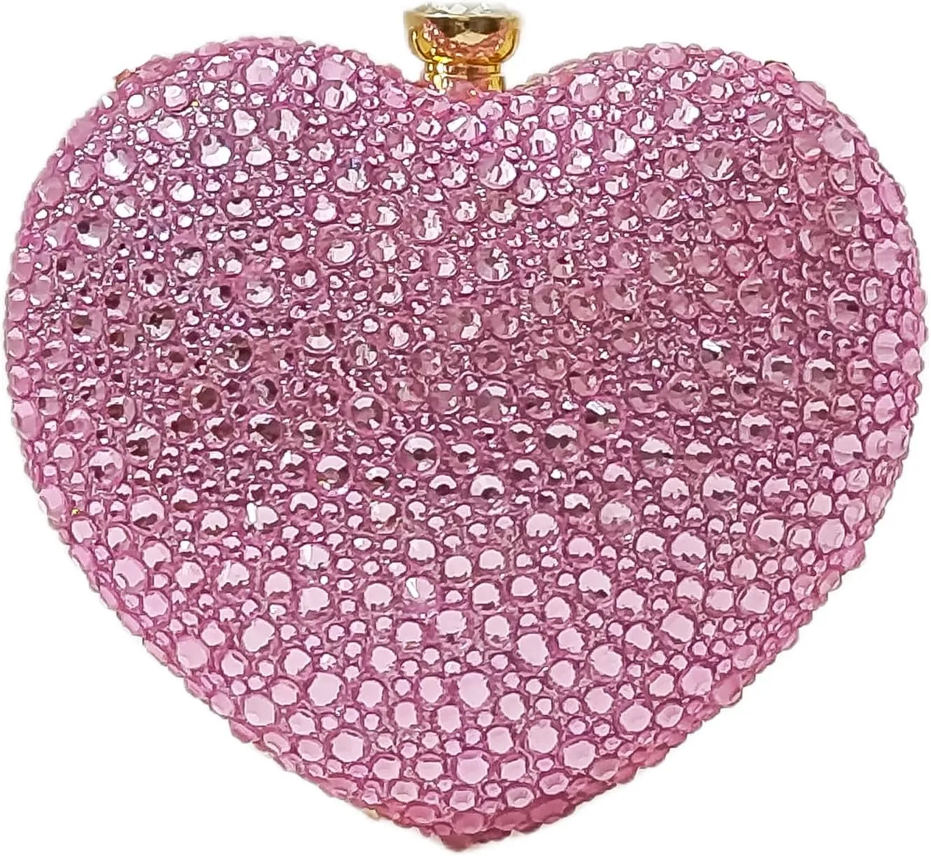 Cute Heart Shape Clutch Purse Mini Love Heart Rhinestone Wedding Handbag Party Women Purse