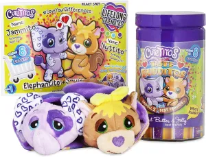Cutetitos Taste Budditos Peanut Butter & Jelly - 2 Collectible Plush Mini Animals - Ages 3  - Series 1 - Great Gift for Girls and Boys