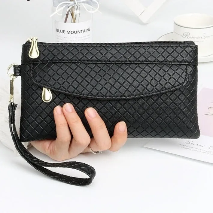 Cyflymder Pu Leather Wallet Women Clutch Women's Purse Mobile Phone Storage Wallet Female Case Phone Pocket Carteira Femme