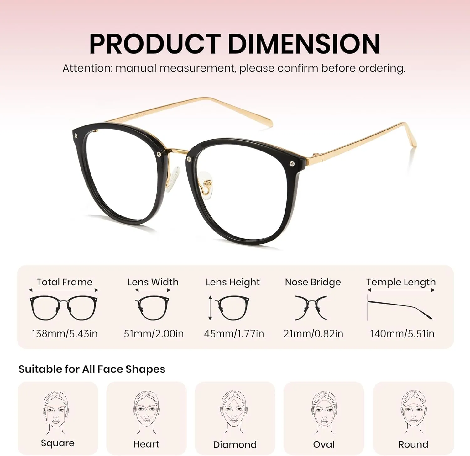 Cyxus Blue Light Glasses for Woman, Fashion Computer Glasses on Office Reduce Eye Strain Anti Migraine for Working Reading