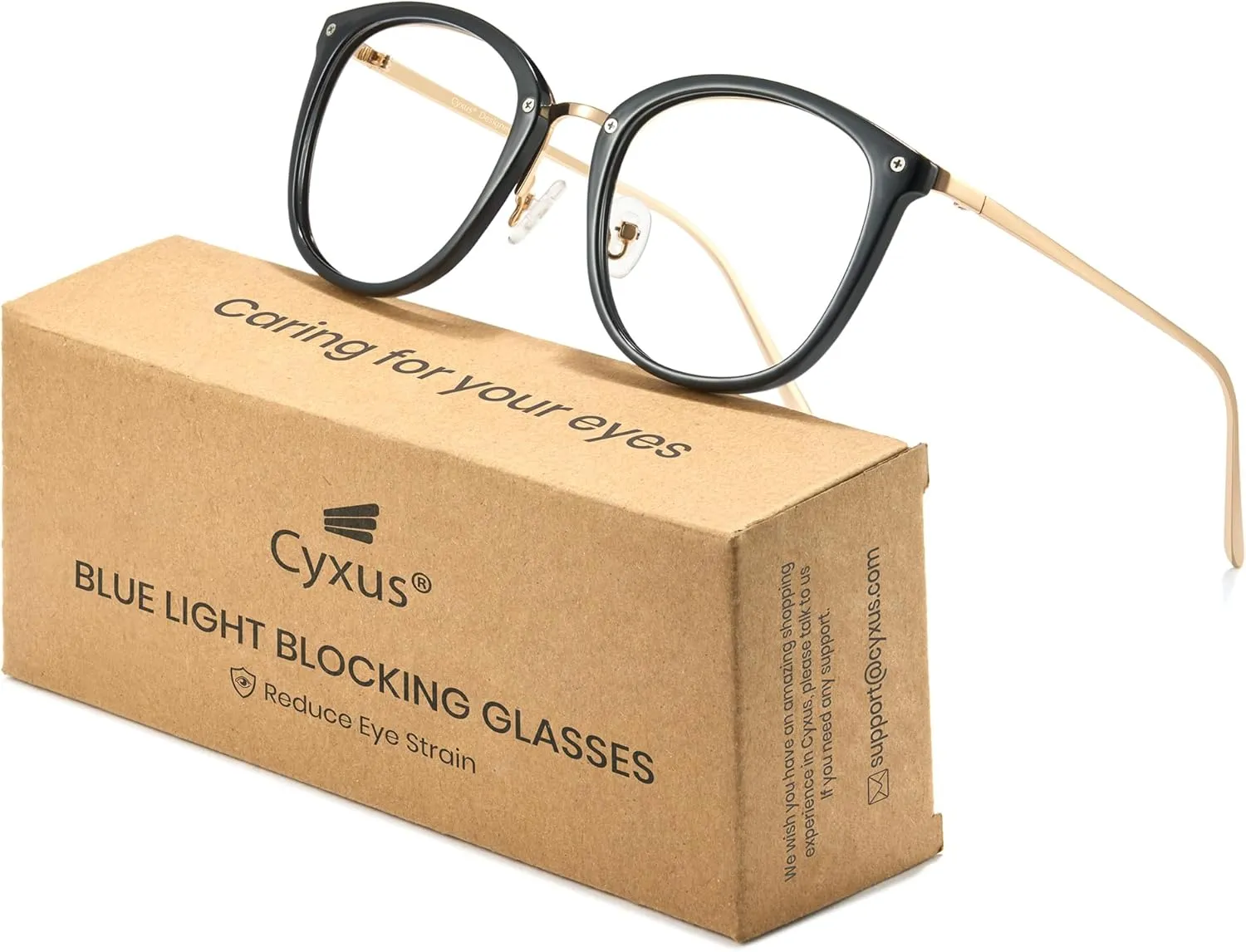 Cyxus Blue Light Glasses for Woman, Fashion Computer Glasses on Office Reduce Eye Strain Anti Migraine for Working Reading