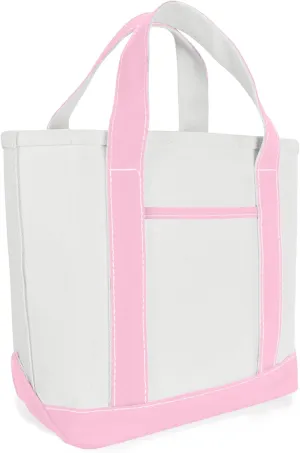 DALIX 14" Mini Small Cotton Canvas Party Favor Wedding Gift Tote Bag in Pink