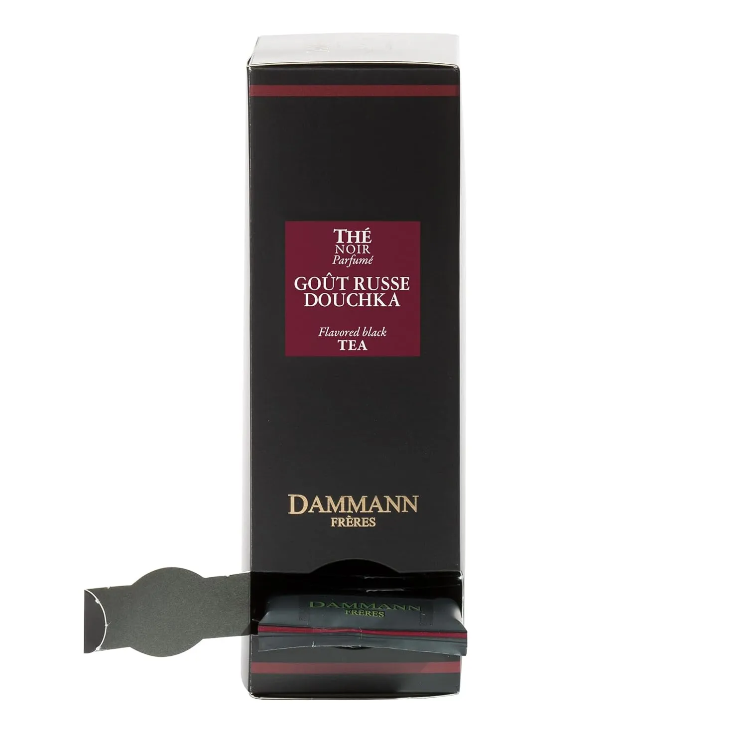 Dammann Freres Satchets, Gout Russe Douchka Tea Bags, Premium Gorumet French Black Tea, Blend Bergamot, Lemon, Orange Flavors, Individually Wrapped, 24 Count (Single Pack)