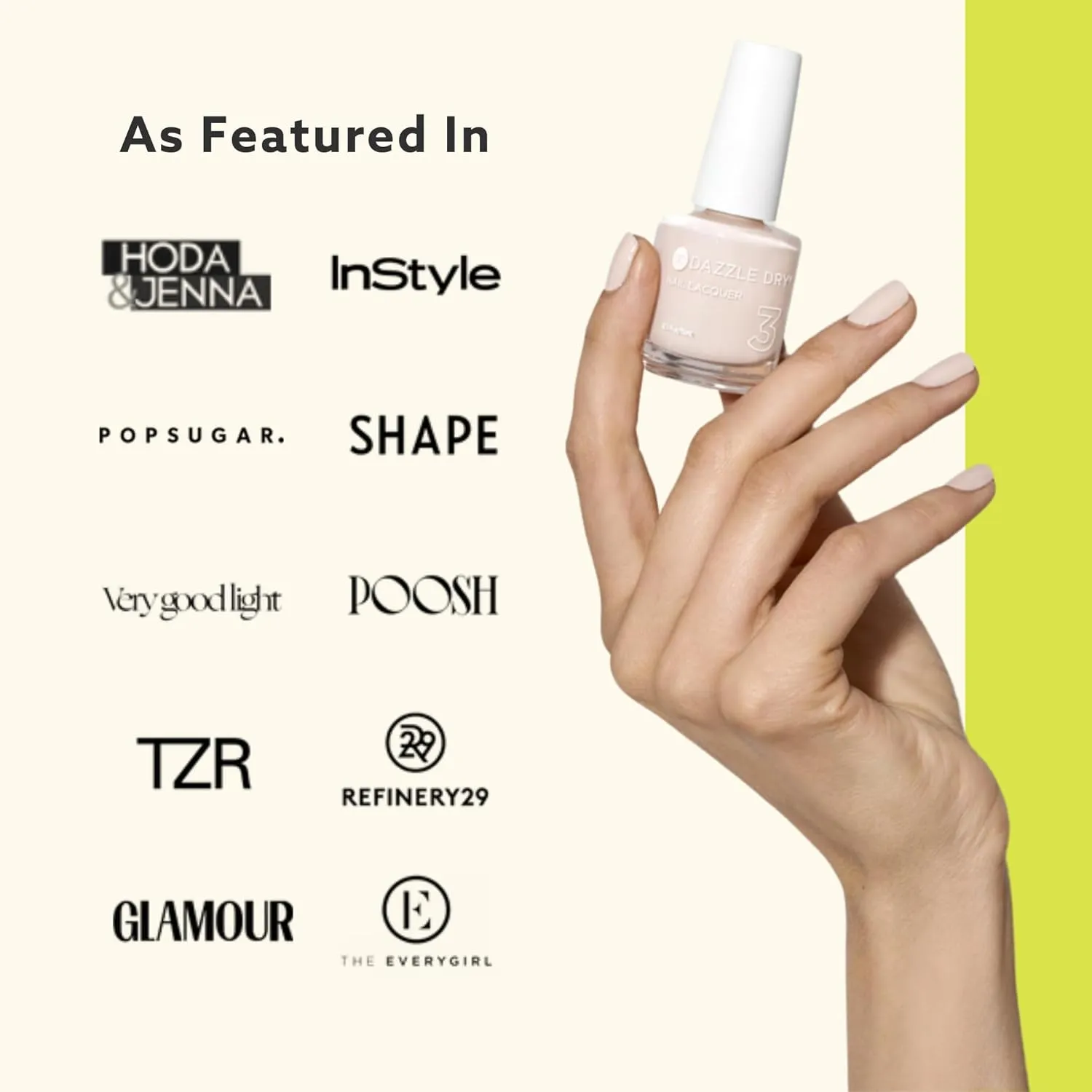 Dazzle Dry Mini Kit 4 Step System - The Duchess, a full coverage bright strawberry pink. (5 Piece Kit / 5 Manicures)