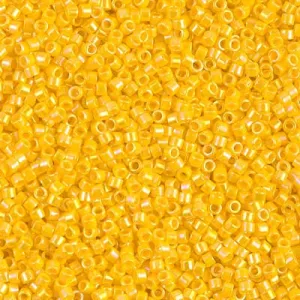 DB 1572, Canary Yellow AB, Opaque - Miyuki Delica Beads - Size 11 - 5 grams - Japanese Cylinder Seed Beads - Retail & Wholesale
