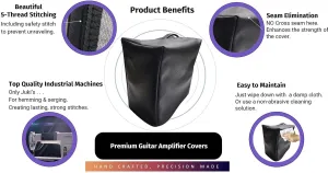 DCFY Ultimate Guitar Amplifier Cover for Ampeg Portaflex PF-410HLF Cab Amp | : Magnificent-White| Made in the US