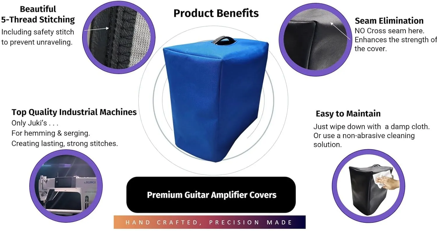 DCFY Ultimate Guitar Amplifier Cover for Ampeg Rocket Bass RB-210 Combo Amp | : Pacific-Blue| Made in the US