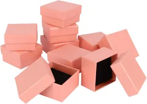 dedoot Pink Jewelry Gift Boxes Bulk, Cardboard Jewelry boxes Small Kraft Gift Boxes 30 Pieces 2x2x1.2 Inch Square with Velvet Cushion