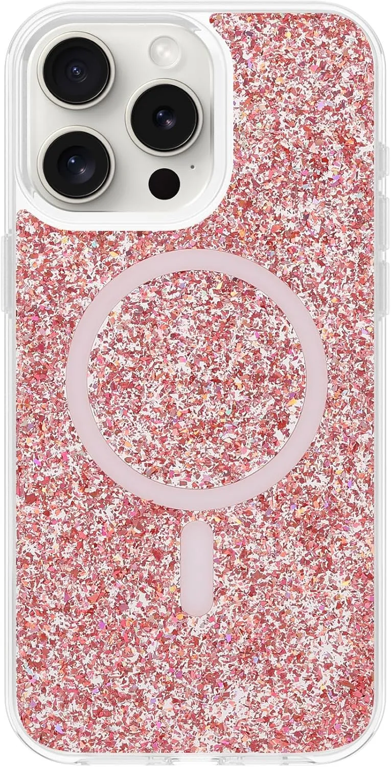 Designed for iPhone 15 Pro Case Glitter, Compatible with MagSafe, Clear Sparkly Bling Case for iPhone 15 Pro, Aquarius
