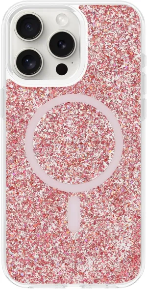 Designed for iPhone 15 Pro Case Glitter, Compatible with MagSafe, Clear Sparkly Bling Case for iPhone 15 Pro, Aquarius