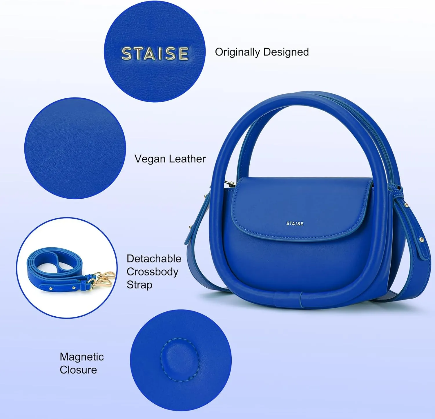 Designer Top Handle Shoulder Bags for Women, Trendy Mini Crossbody Purses, Women’s Leather Handbags with Straps