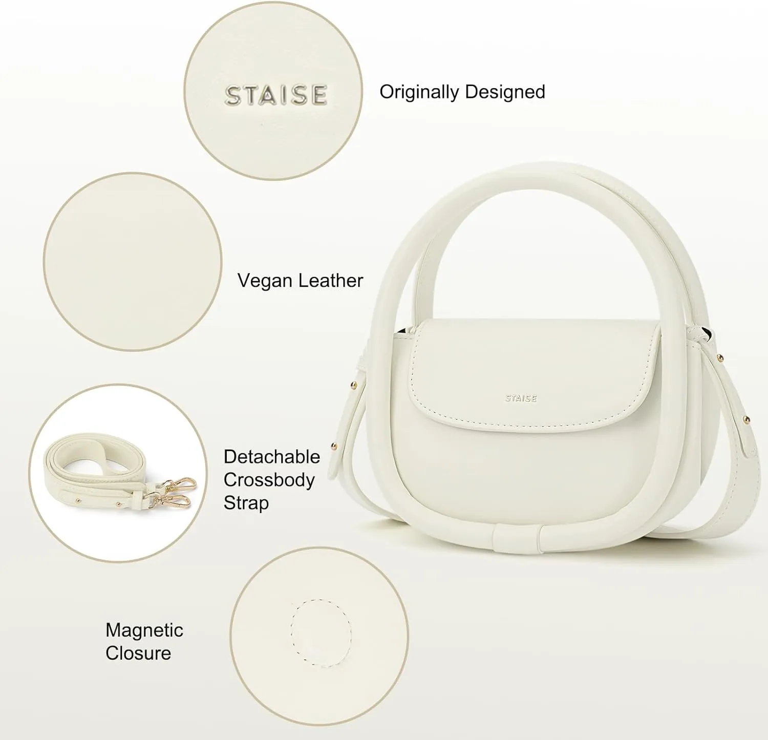 Designer Top Handle Shoulder Bags for Women, Trendy Mini Crossbody Purses, Women’s Leather Handbags with Straps