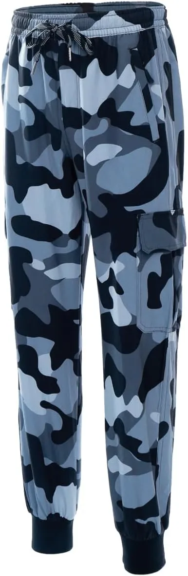 DEVOROPA Boys Joggers Lightweight Hiking Cargo Pants Water Resistant UPF 50  Quick Dry Youth Kids Athletic Running Pants