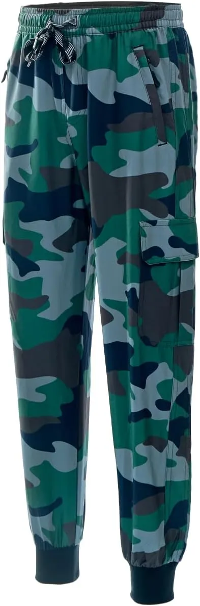 DEVOROPA Boys Joggers Lightweight Hiking Cargo Pants Water Resistant UPF 50  Quick Dry Youth Kids Athletic Running Pants