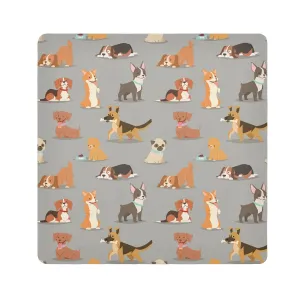 Dogs Breed Cute Puppy Self-Adhesive Magic Cloth Portable Cosmetic Bag Travel Organizer Lens Protector Wrap - 21.7x21.7in