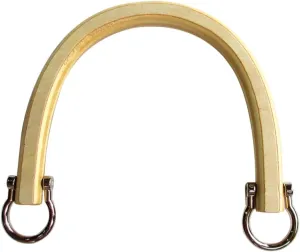 DOITOOL DIY Supplies 2pcs Solid Wood Handle 12mm Metal Clasp Handmade Bag Handles Natural Wood Handcraft Supplies
