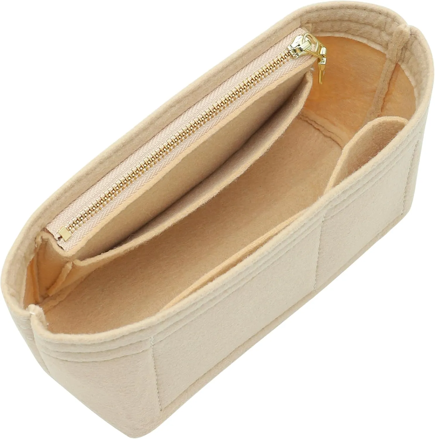 Doxo Purse Organizer Insert for Longchamp Mini/XS Handbags/Neverfull BB,Keeps Le pliage Mini Bags Neat And Shaped (XS/BB,Beige)