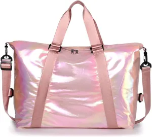 Dry Wet Yoga Mat Fitness Gym For Women Gymtas Travel Outdoor Training Shoulder Bag Handbags Duffel Casual (Pink)