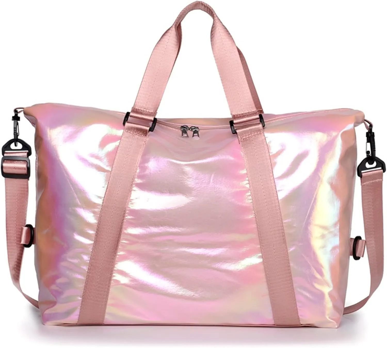 Dry Wet Yoga Mat Fitness Gym For Women Gymtas Travel Outdoor Training Shoulder Bag Handbags Duffel Casual (Pink)