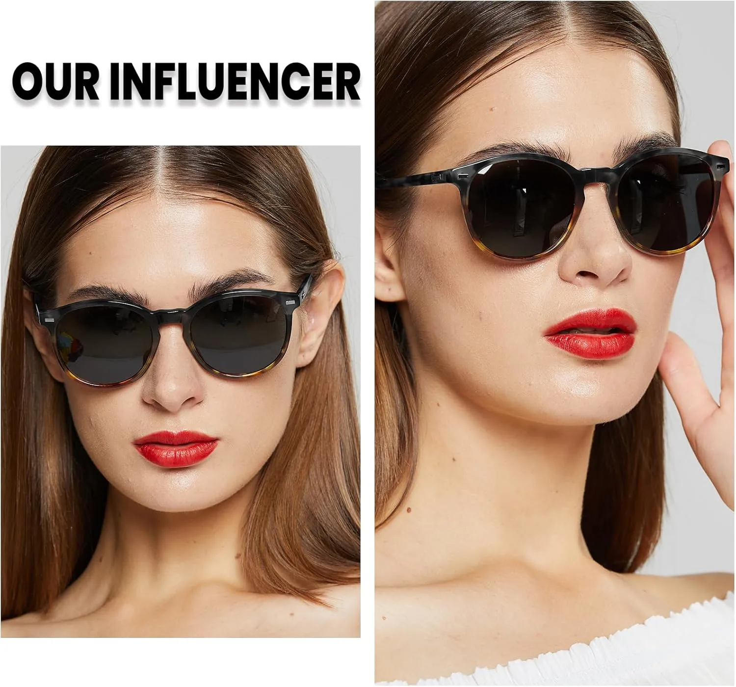 DUCO Polarized Sunglasses for Women Retro Round Women's Sunglasses Classic Vintage UV400 Shades DC1230