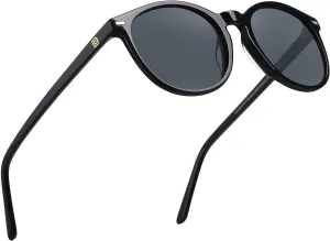 DUCO Polarized Sunglasses for Women Retro Round Women's Sunglasses Classic Vintage UV400 Shades DC1230