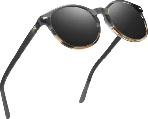 DUCO Polarized Sunglasses for Women Retro Round Women's Sunglasses Classic Vintage UV400 Shades DC1230