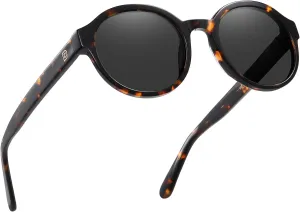 DUCO Polarized Sunglasses for Women Retro Round Women's Sunglasses Classic Vintage UV400 Shades DC1230