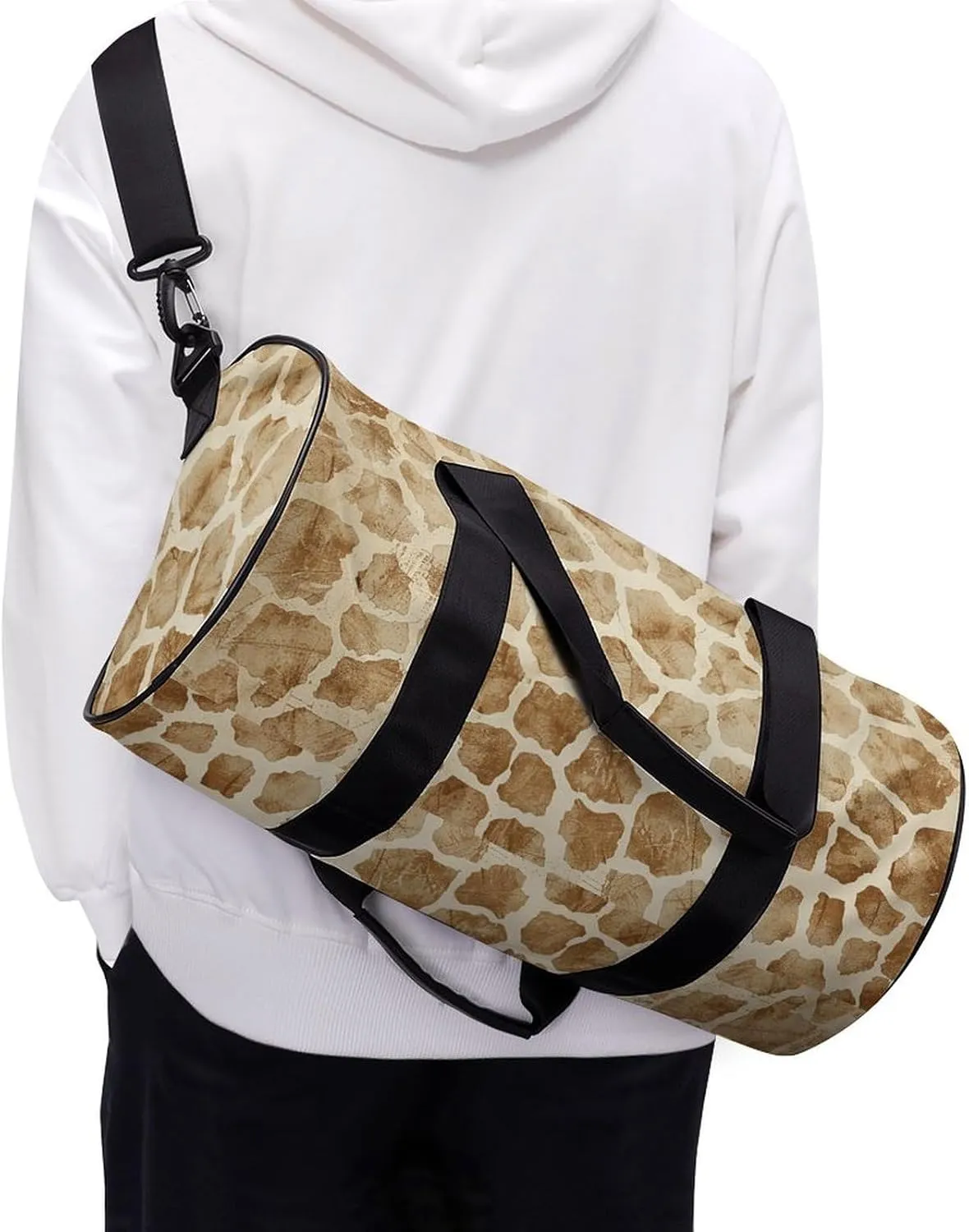 Duffel Bag for Men Women Gym Bag Animal Spot Pattern Travel Duffel Bag Waterproof Overnight Bag for Sports Workout