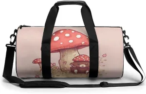 Duffel Bag for Men Women Gym Bag Bear And Mushroom Travel Duffel Bag Waterproof Overnight Bag for Sports Workout