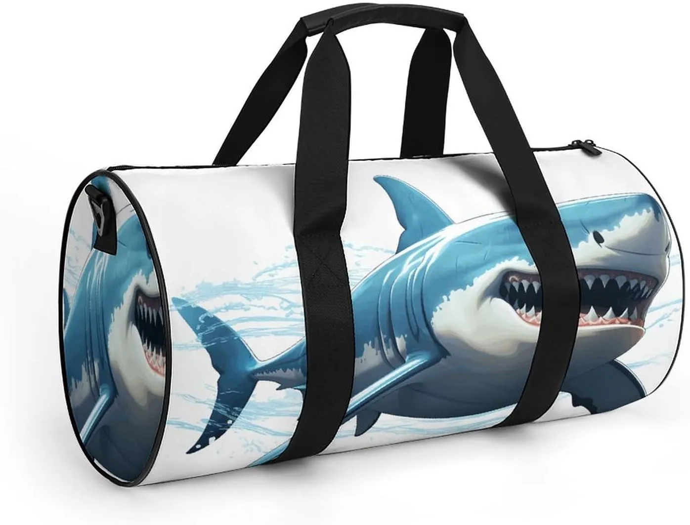 Duffel Bag for Men Women Gym Bag Blue Shark Travel Duffel Bag Waterproof Overnight Bag for Sports Workout