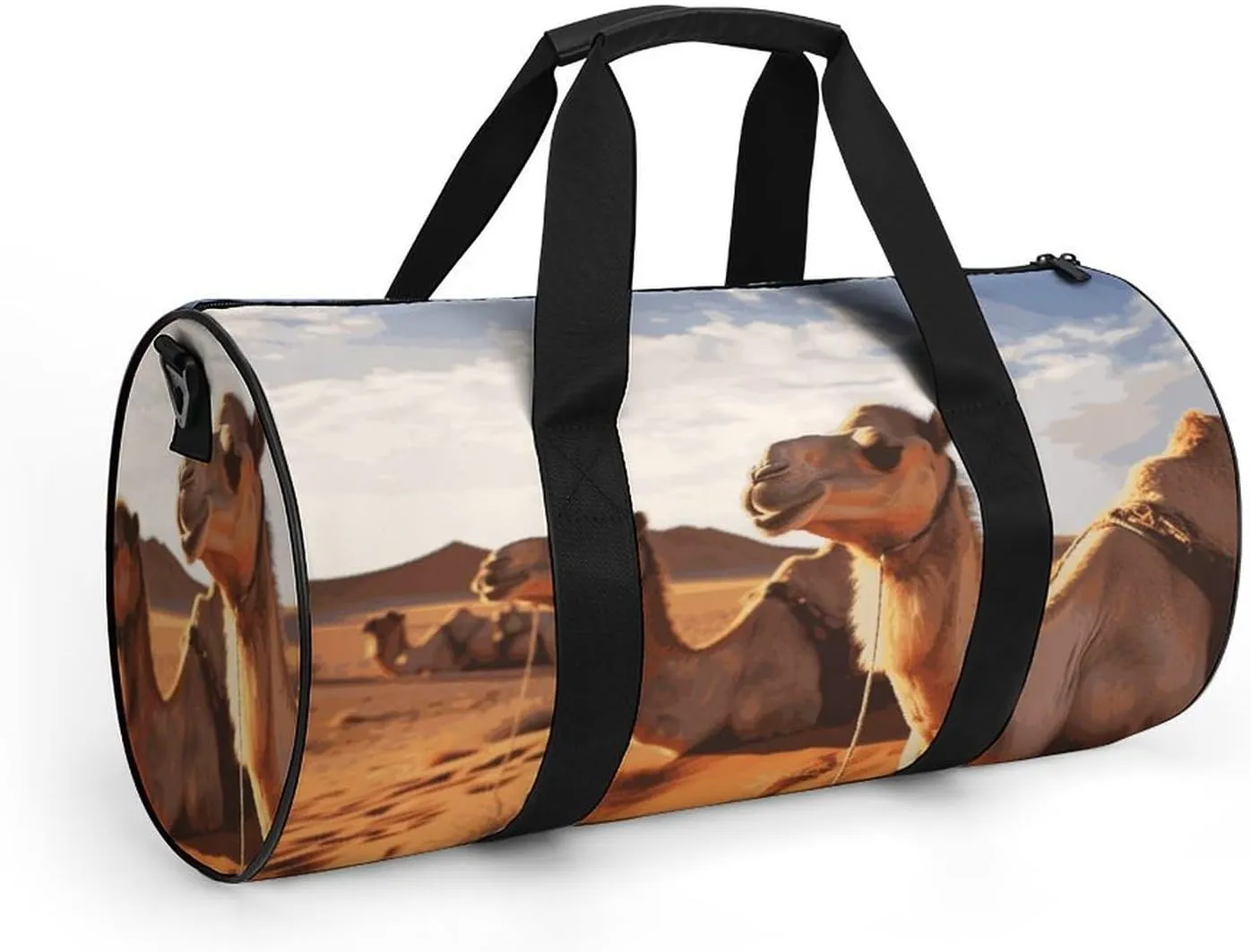 Duffel Bag for Men Women Gym Bag Camels Rest Desert Travel Duffel Bag Waterproof Overnight Bag for Sports Workout
