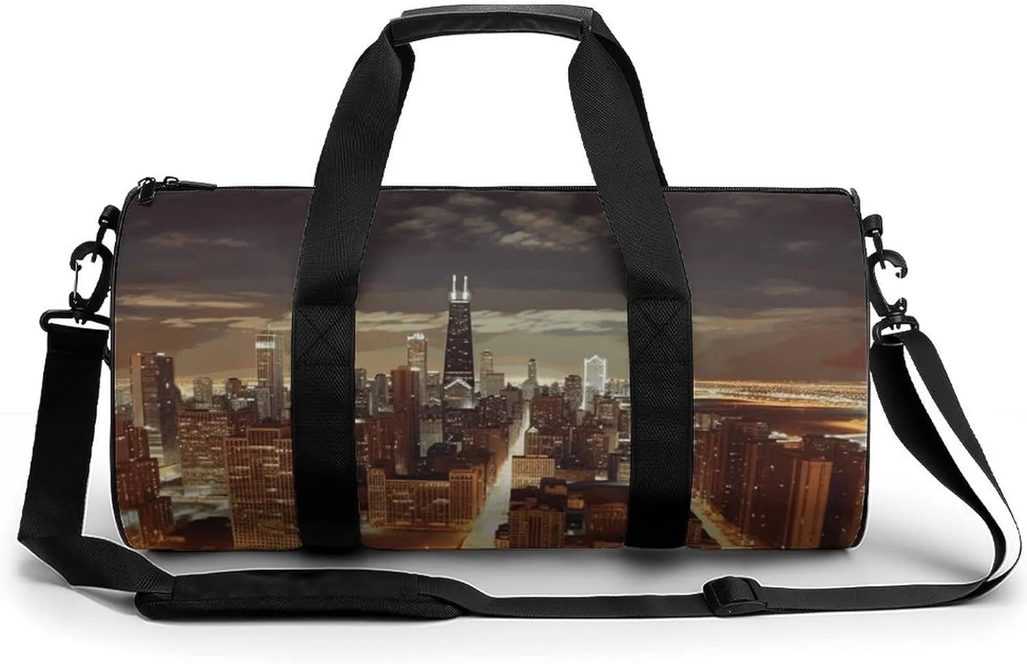 Duffel Bag for Men Women Gym Bag Chicago City Travel Duffel Bag Waterproof Overnight Bag for Sports Workout
