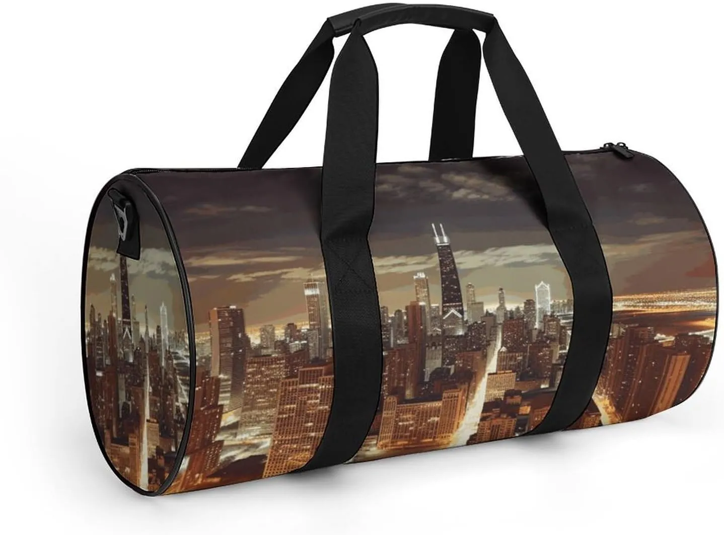 Duffel Bag for Men Women Gym Bag Chicago City Travel Duffel Bag Waterproof Overnight Bag for Sports Workout