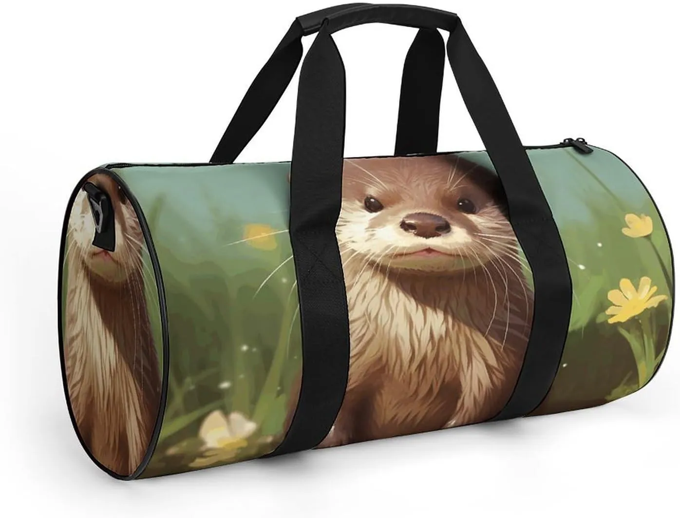 Duffel Bag for Men Women Gym Bag Cute Otter Travel Duffel Bag Waterproof Overnight Bag for Sports Workout