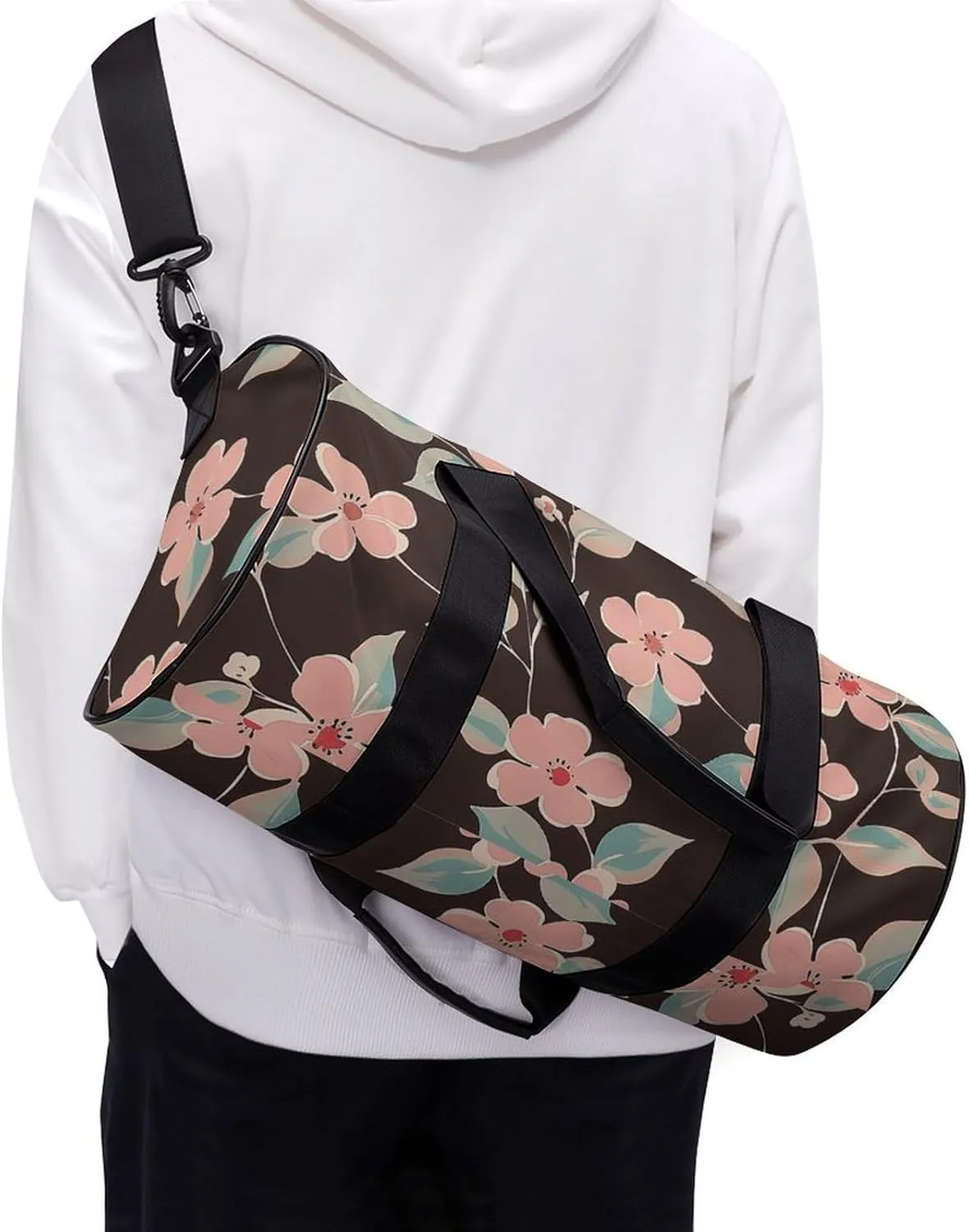 Duffel Bag for Men Women Gym Bag Folk Art Style Travel Duffel Bag Waterproof Overnight Bag for Sports Workout