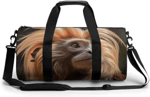 Duffel Bag for Men Women Gym Bag Hairy Monkey Travel Duffel Bag Waterproof Overnight Bag for Sports Workout
