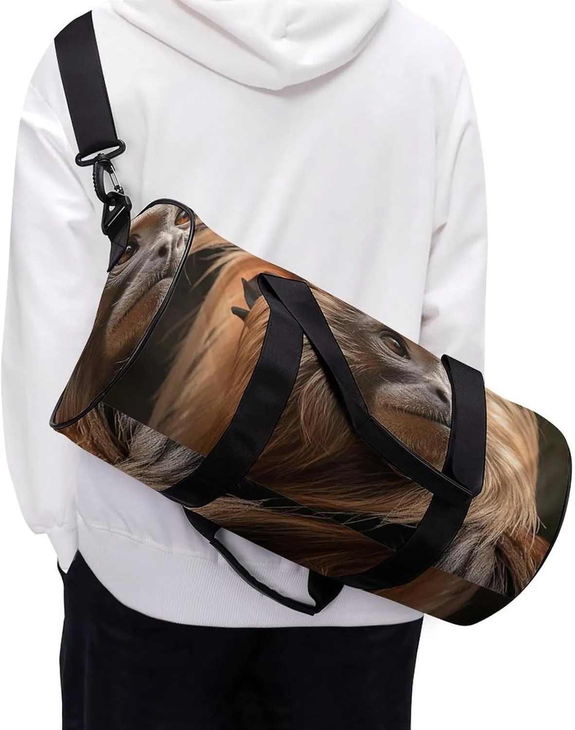 Duffel Bag for Men Women Gym Bag Hairy Monkey Travel Duffel Bag Waterproof Overnight Bag for Sports Workout