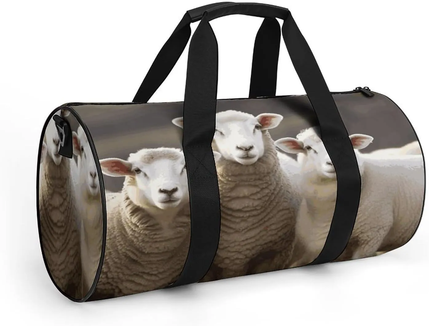 Duffel Bag for Men Women Gym Bag Sheep And Lambs Travel Duffel Bag Waterproof Overnight Bag for Sports Workout