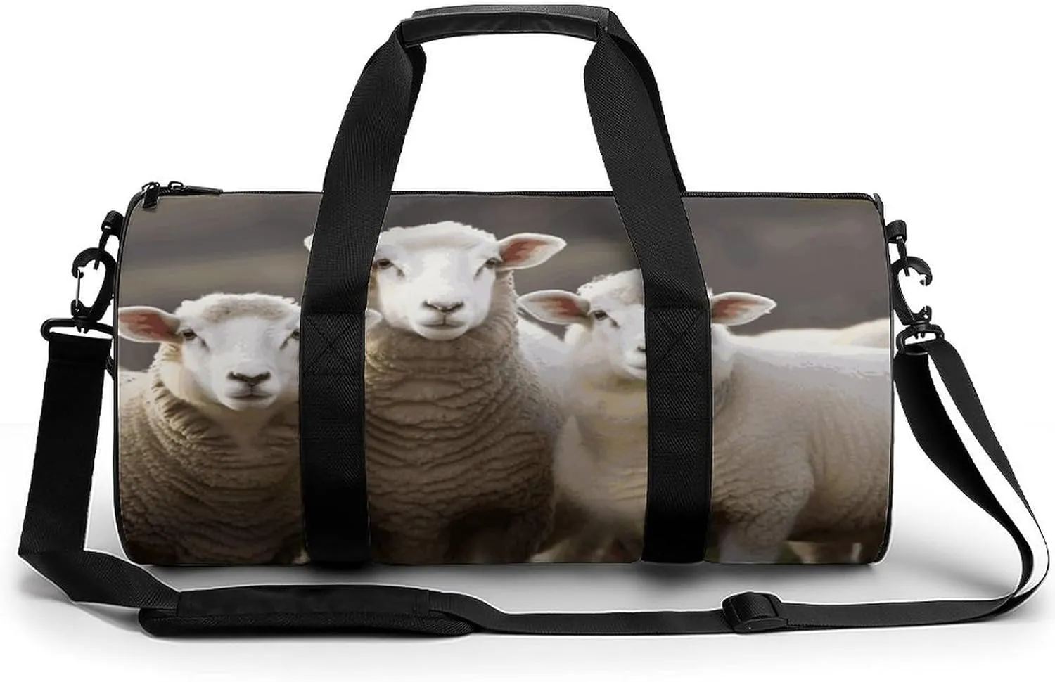 Duffel Bag for Men Women Gym Bag Sheep And Lambs Travel Duffel Bag Waterproof Overnight Bag for Sports Workout