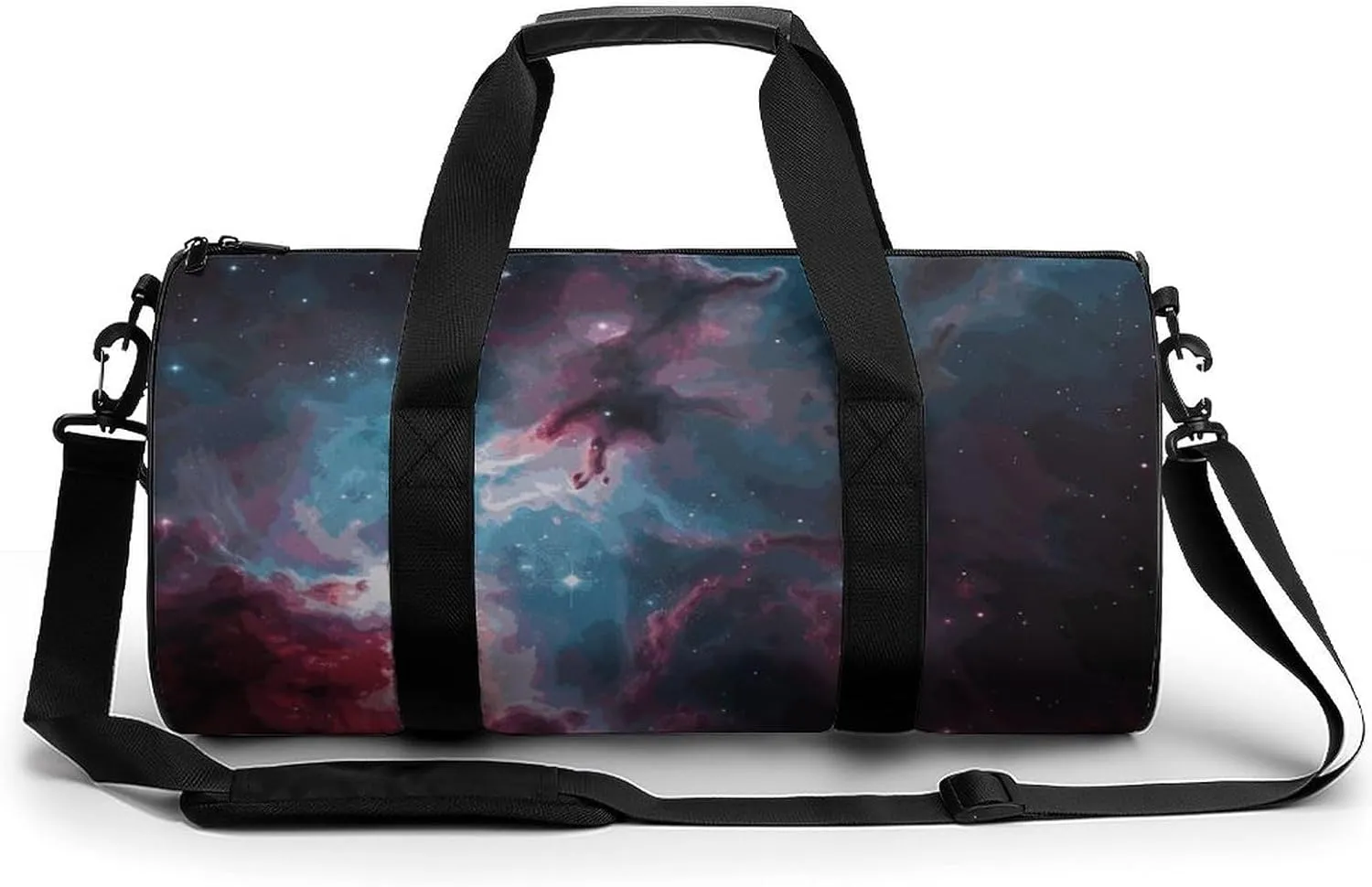 Duffel Bag for Men Women Gym Bag Space Nebula with Cluster Travel Duffel Bag Waterproof Overnight Bag for Sports Workout