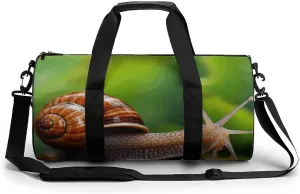 Duffel Bag for Men Women Gym Bag Wildlife Animal Snail Travel Duffel Bag Waterproof Overnight Bag for Sports Workout