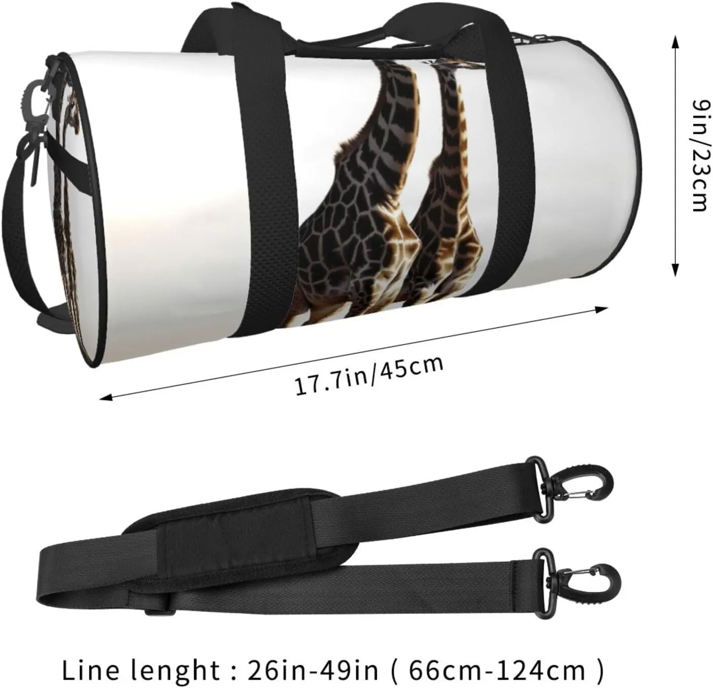 Duffel Bag for Men Women Small Gym Bag African Giraffe Travel Duffel Bag Waterproof Overnight Bag for Sports Workout