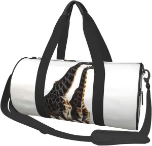 Duffel Bag for Men Women Small Gym Bag African Giraffe Travel Duffel Bag Waterproof Overnight Bag for Sports Workout