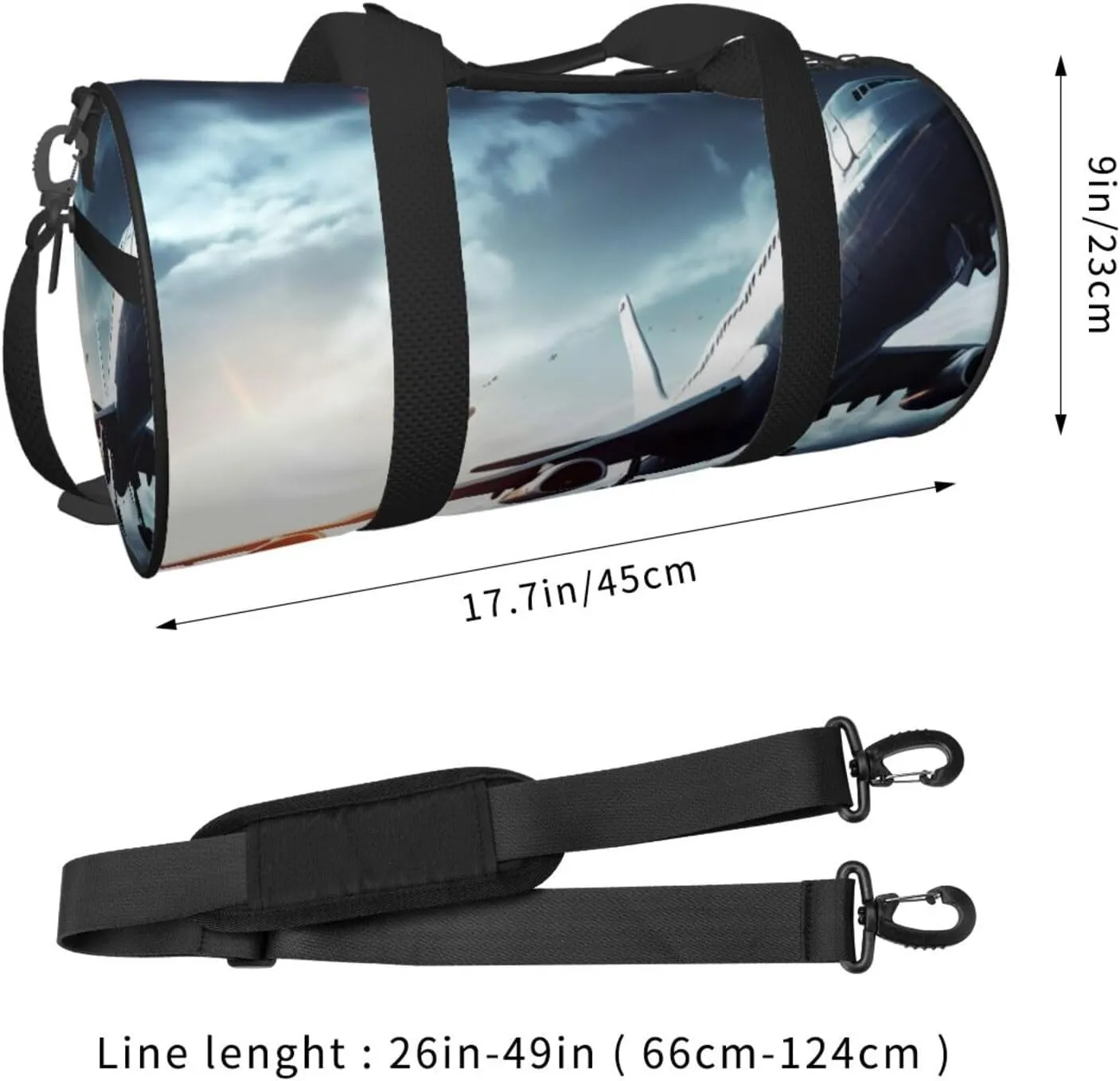 Duffel Bag for Men Women Small Gym Bag Airplane Travel Duffel Bag Waterproof Overnight Bag for Sports Workout