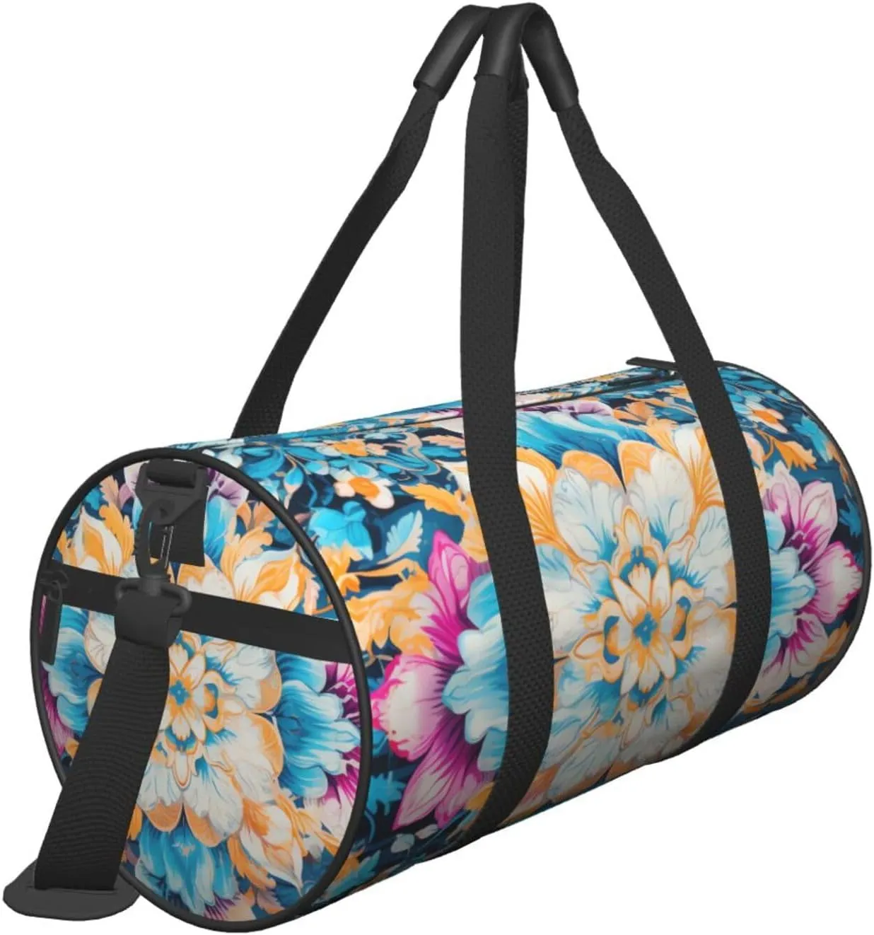 Duffel Bag for Men Women Small Gym Bag Bohemian Blue Travel Duffel Bag Waterproof Overnight Bag for Sports Workout