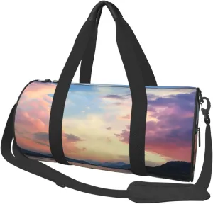 Duffel Bag for Men Women Small Gym Bag Calm sky Travel Duffel Bag Waterproof Overnight Bag for Sports Workout