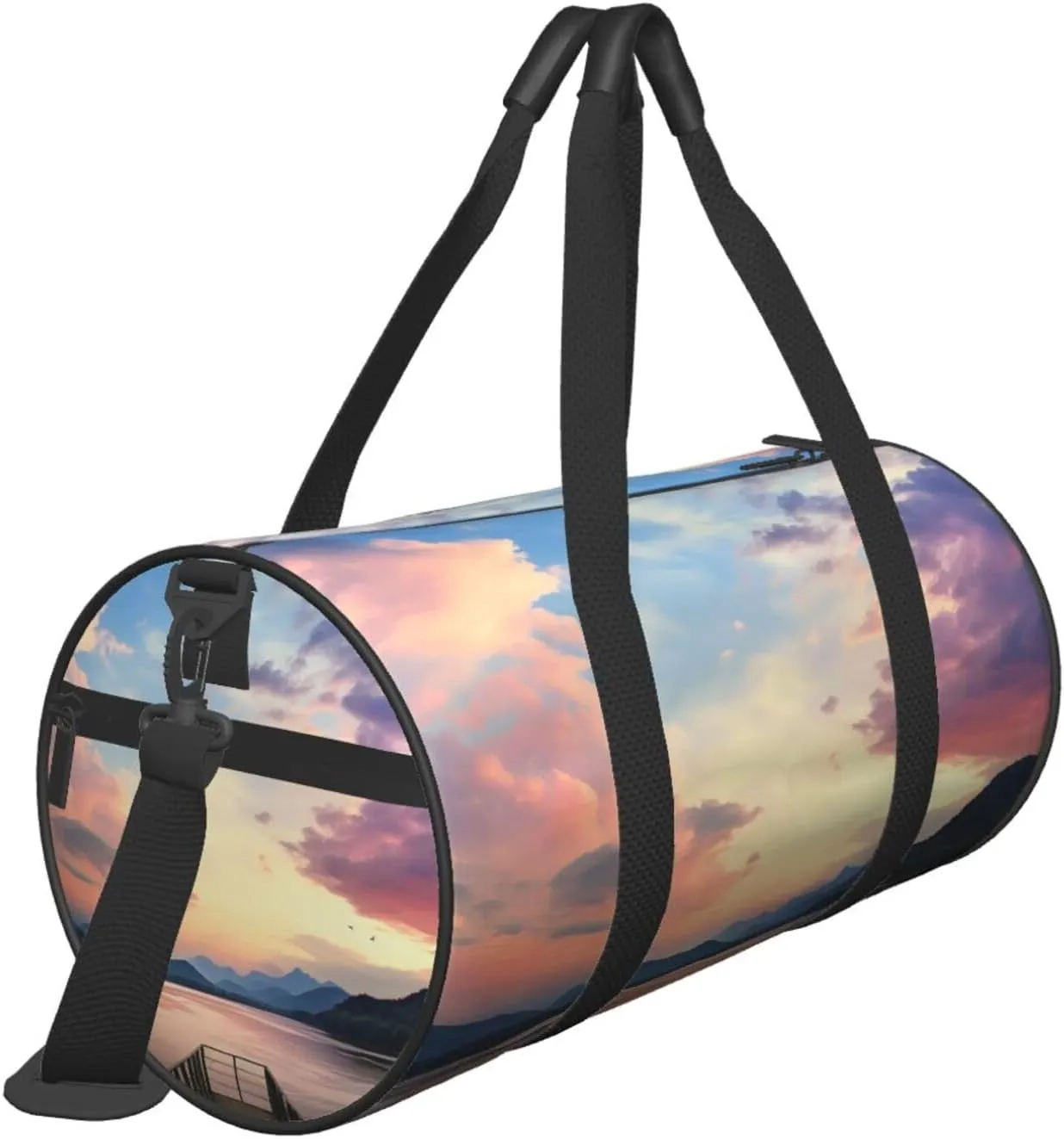 Duffel Bag for Men Women Small Gym Bag Calm sky Travel Duffel Bag Waterproof Overnight Bag for Sports Workout