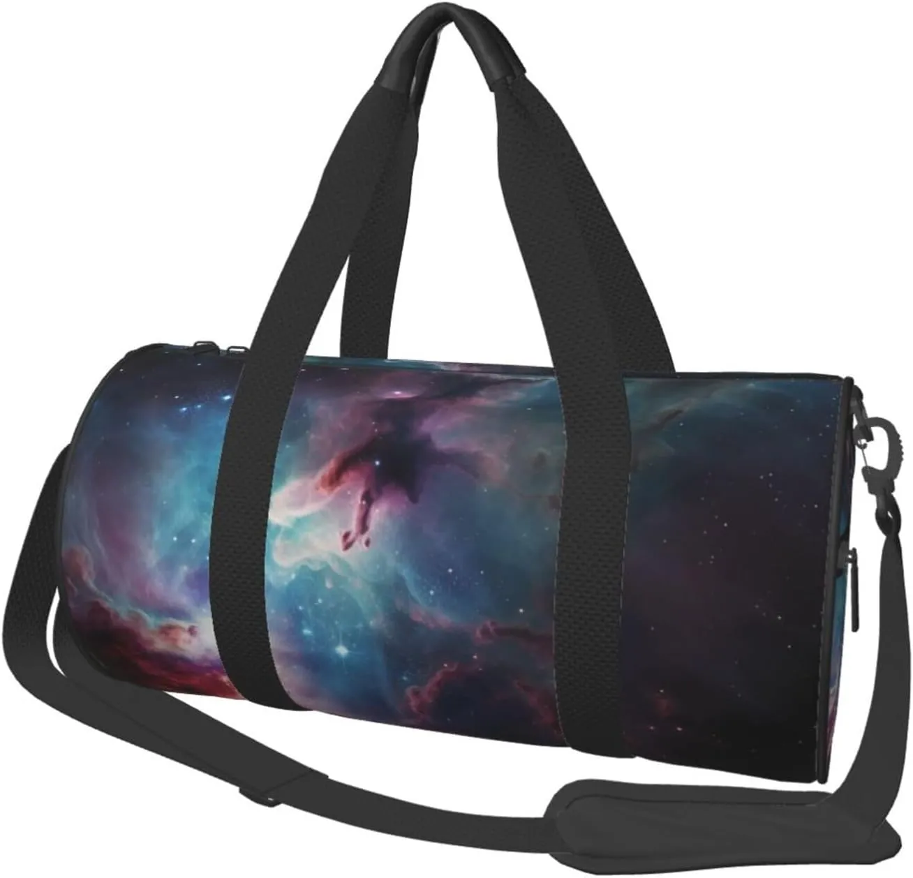 Duffel Bag for Men Women Small Gym Bag Space Nebula with Cluster Travel Duffel Bag Waterproof Overnight Bag for Sports Workout