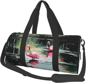 Duffel Bag for Men Women Small Gym Bag Watercolor Pink Shadow Travel Duffel Bag Waterproof Overnight Bag for Sports Workout